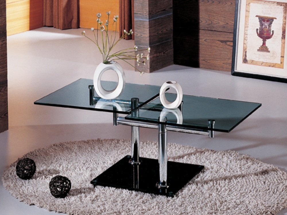 Twister Clear Glass Twisting Coffee Table